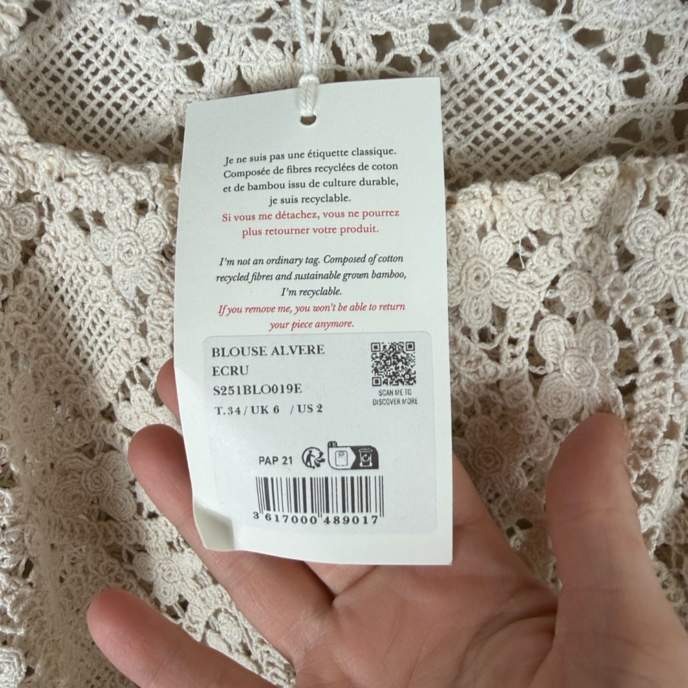 Sézane Alvere Lace Blouse - Picture 8 of 11